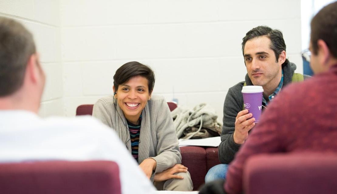 Students hanging out in the Health Center